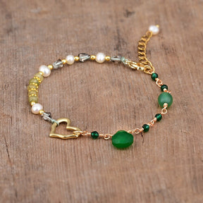 Stylish Heart Green Aventurine Bracelet - Bracelets - Pretland | Spiritual Crystals & Jewelry