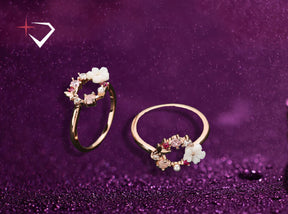 Happy Butterfly & Rose Ring - Rings - Pretland | Spiritual Crystals & Jewelry
