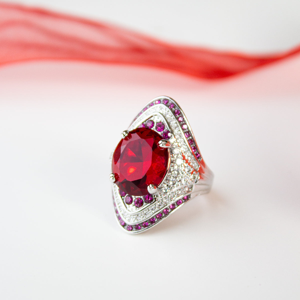 Royal Ruby 925 Sterling Silver Ring - Rings - Pretland | Spiritual Crystals & Jewelry