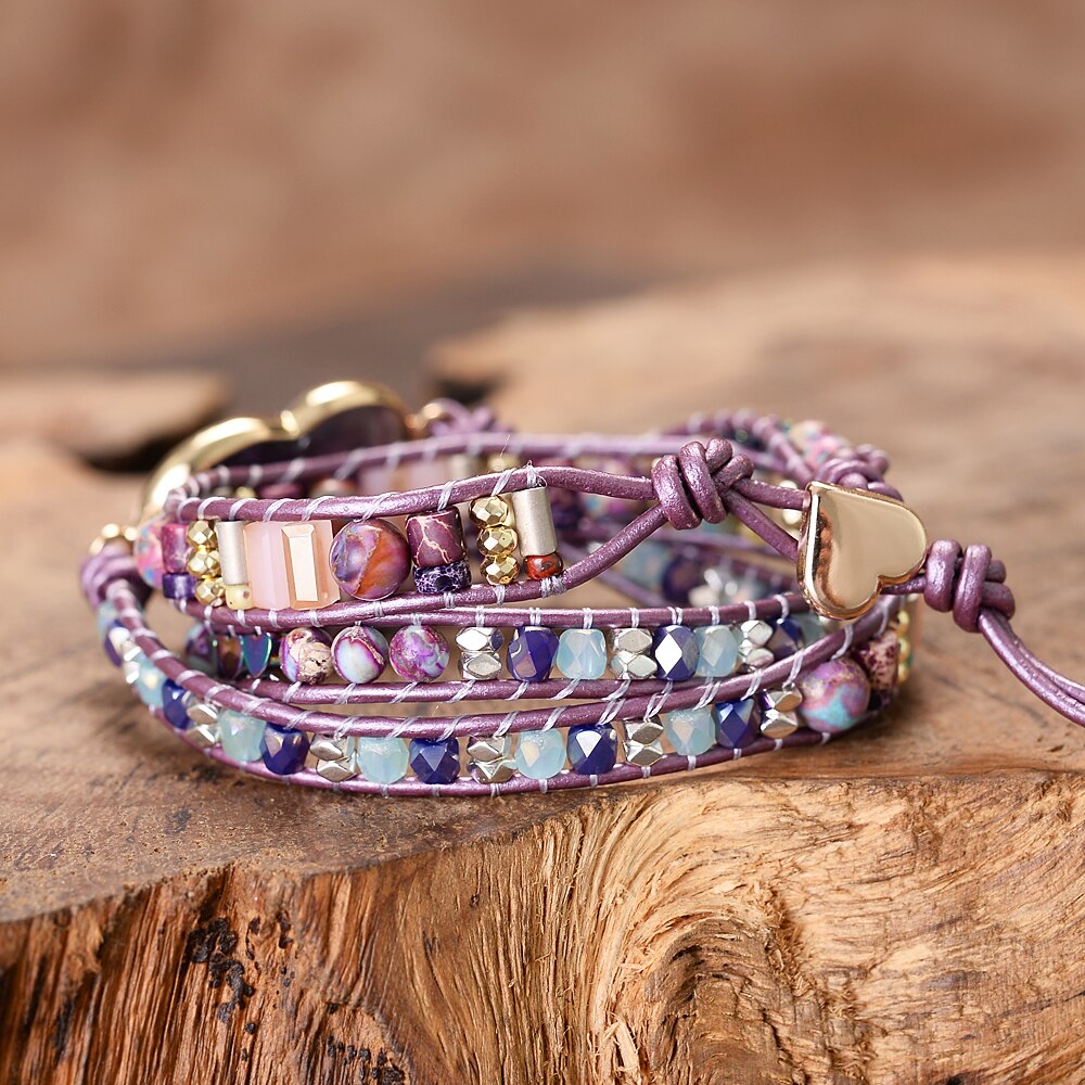 Lovely Amethyst Wrap Bracelet - Wrap Bracelets - Pretland | Spiritual Crystals & Jewelry