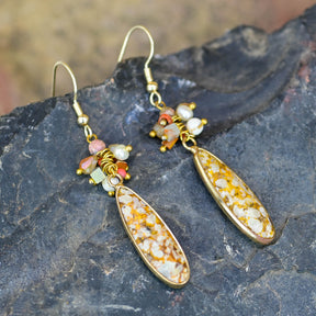 Spiritual Ocean Agate Earrings - Earrings - Pretland | Spiritual Crystals & Jewelry
