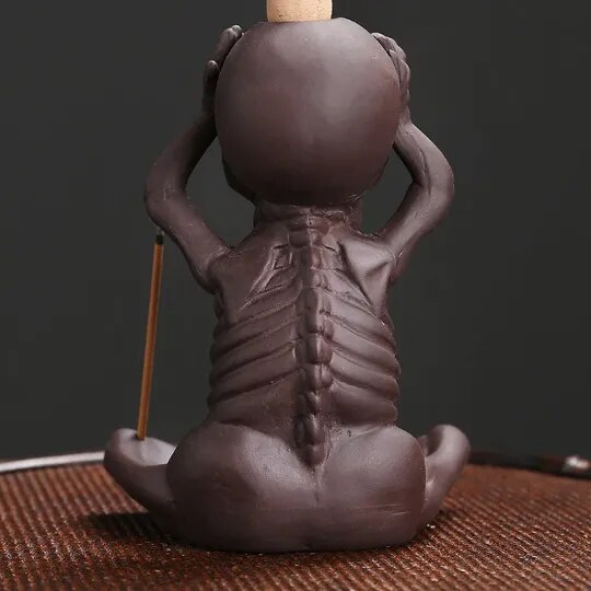 Skull Ceramic Backflow Incense Holder