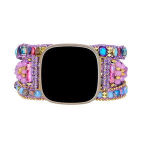 Trendy Purple Jasper Stone Fitbit Watch Strap - Fitbit Watch Straps - Pretland | Spiritual Crystals & Jewelry