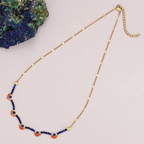 Unique Design Red Agate Flower Chain Necklace