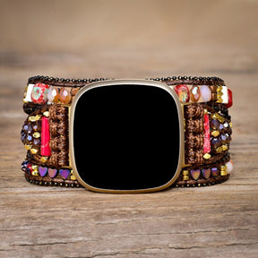 Unique Natural Jasper Fitbit Watch Strap - Fitbit Watch Straps - Pretland | Spiritual Crystals & Jewelry