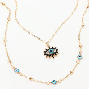 Vintage Design Evil Eye Necklace - Necklaces - Pretland | Spiritual Crystals & Jewelry