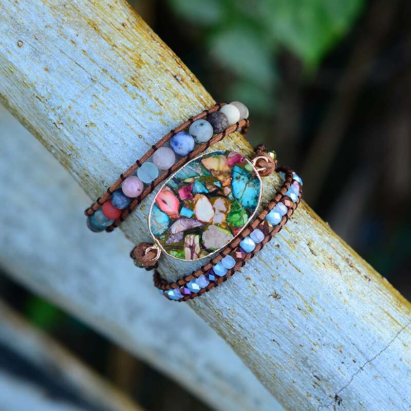 Jasper Dream Bracelet - Wrap Bracelets - Pretland | Spiritual Crystals & Jewelry