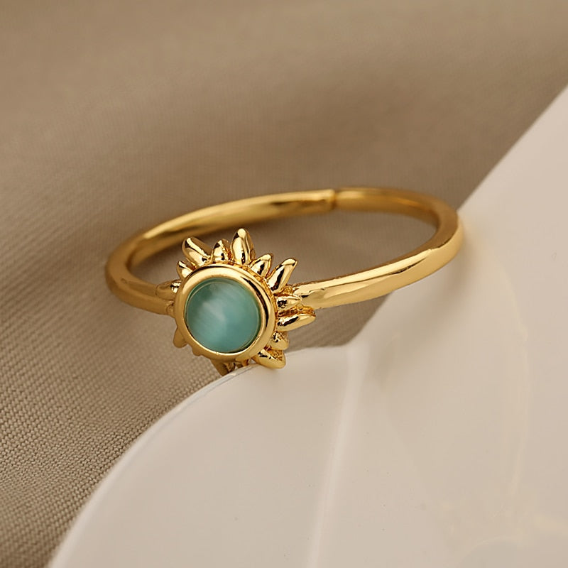 Vintage Moonstone Adjustable Ring - Rings - Pretland | Spiritual Crystals & Jewelry
