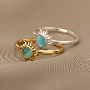 Vintage Moonstone Adjustable Ring - Silver - Rings - Pretland | Spiritual Crystals & Jewelry
