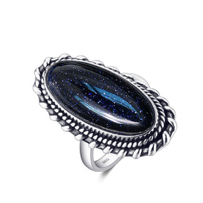Elegant Aventurine 925 Sterling Silver Ring - Rings - Pretland | Spiritual Crystals & Jewelry