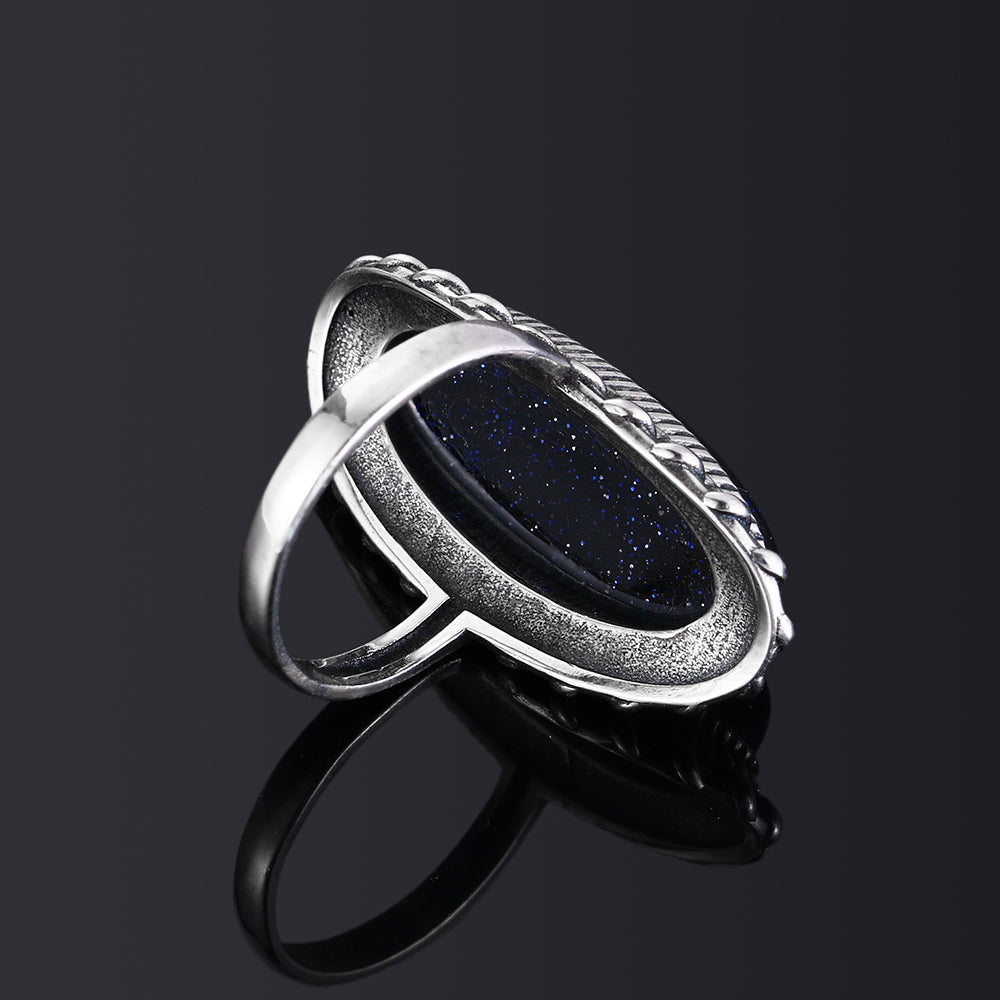Elegant Aventurine 925 Sterling Silver Ring - Rings - Pretland | Spiritual Crystals & Jewelry