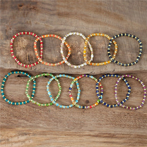 Ethnic Natural Stone Jaspers Beads Bracelet - Bracelets - Pretland | Spiritual Crystals & Jewelry