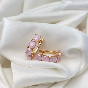 Luxury Zirconia Gold Plated Drop Earrings - Earrings - Pretland | Spiritual Crystals & Jewelry