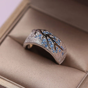 Elegant Tree of Zirconia Ring - 5 / Blue - Rings - Pretland | Spiritual Crystals & Jewelry