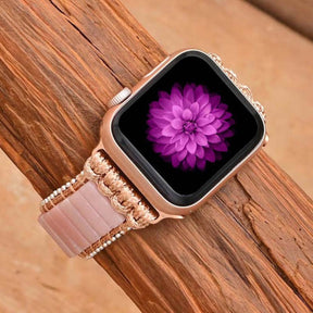 Elegant Pink Opal Apple Watch Strap - 38-41mm watch plate - Apple Watch Straps - Pretland | Spiritual Crystals & Jewelry