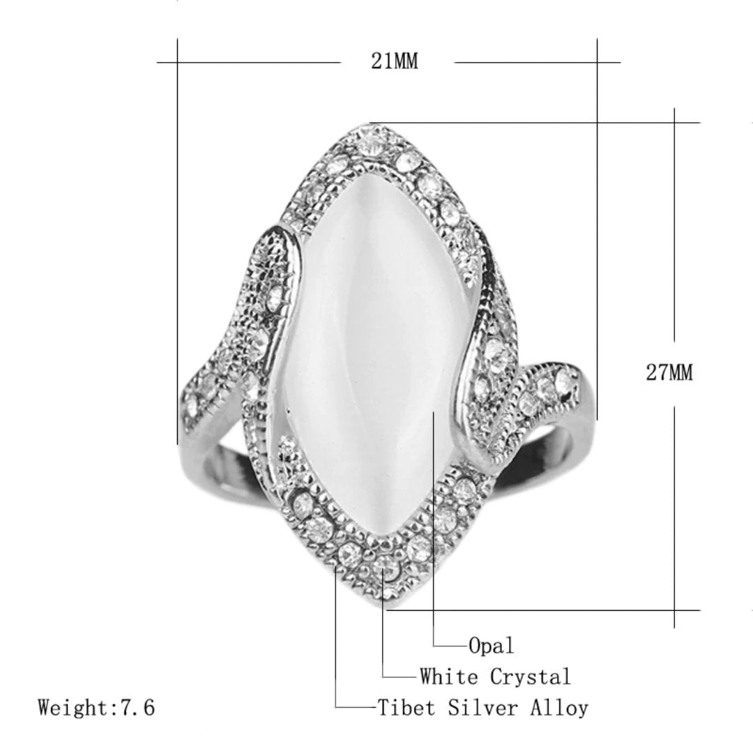 Bohemian Opal Ring - Rings - Pretland | Spiritual Crystals & Jewelry