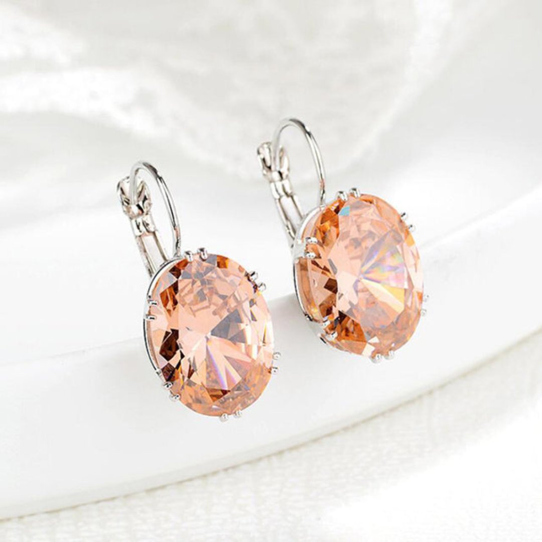 Elegant Zirconia Water Drop Stud Earrings - Beige - Earrings - Pretland | Spiritual Crystals & Jewelry