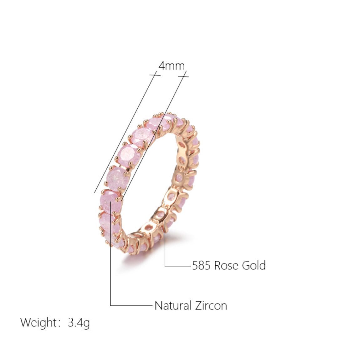 Luxury Zirconia Round Gold Plated Ring - Rings - Pretland | Spiritual Crystals & Jewelry
