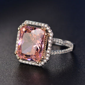 Romantic Pink Quartz Silver Ring - 6 / Pink - Rings - Pretland | Spiritual Crystals & Jewelry