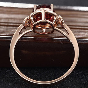 Luxury Garnet & Zircon Sterling Silver Ring - Rings - Pretland | Spiritual Crystals & Jewelry