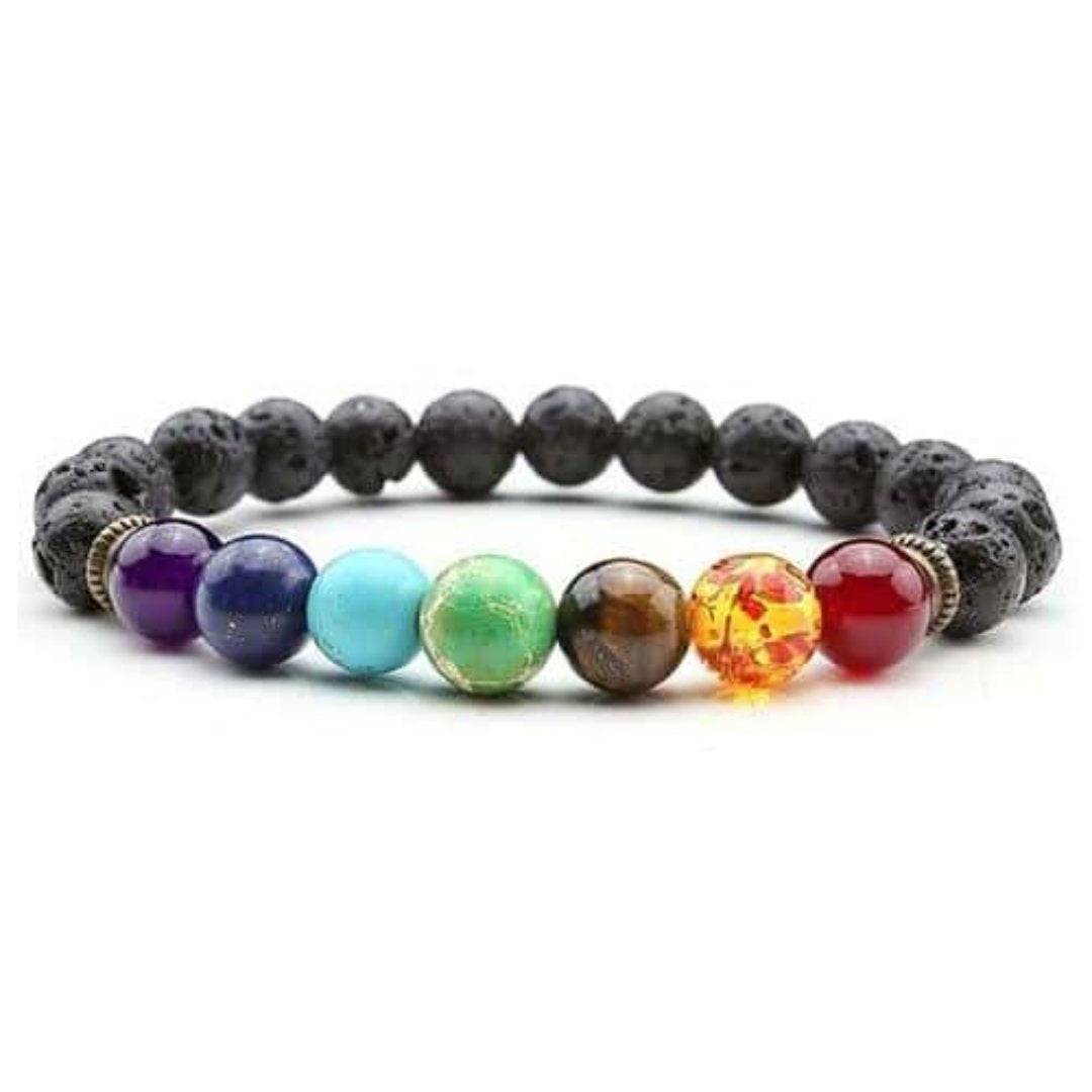 7 Chakra Zen Spirit Bracelet - Lava Stone - Bracelets - Pretland | Spiritual Crystals & Jewelry