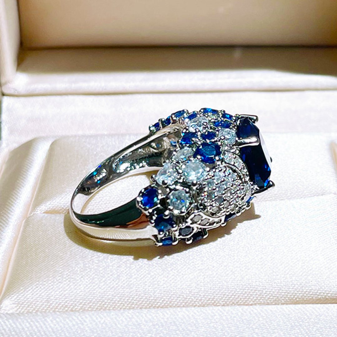Royal Sapphire 925 Silver Ring - Rings - Pretland | Spiritual Crystals & Jewelry