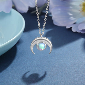 Spiritual New Moon Moonstone Necklace - Necklaces - Pretland | Spiritual Crystals & Jewelry
