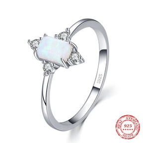 Shining Opal 925 Sterling Silver Ring - Rings - Pretland | Spiritual Crystals & Jewelry