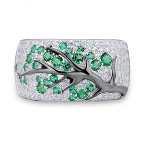 Elegant Tree of Zirconia Ring - Rings - Pretland | Spiritual Crystals & Jewelry
