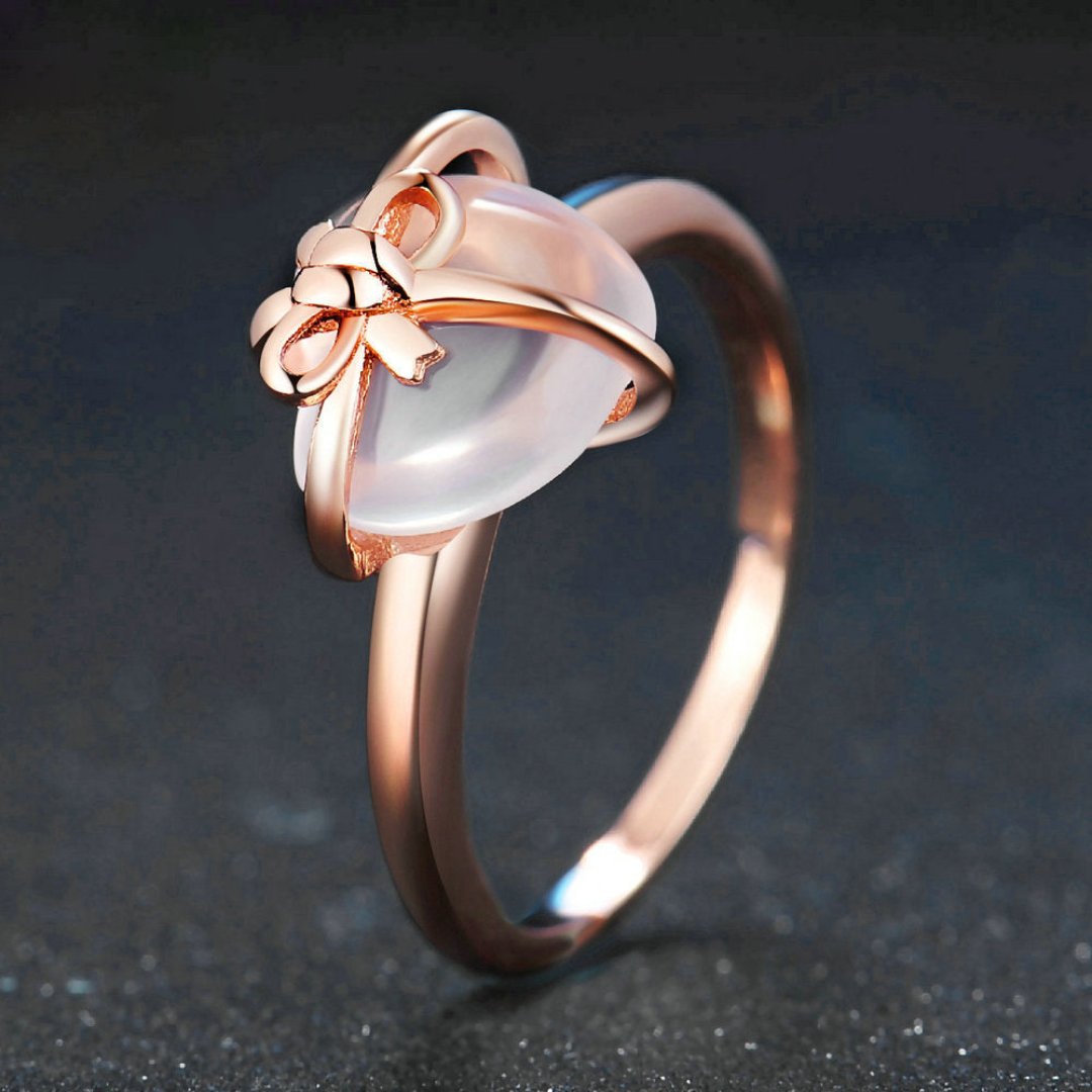 Romantic Rose Quartz 18K Gold Plated Adjustable Ring - Resizable / Pink - Rings - Pretland | Spiritual Crystals & Jewelry