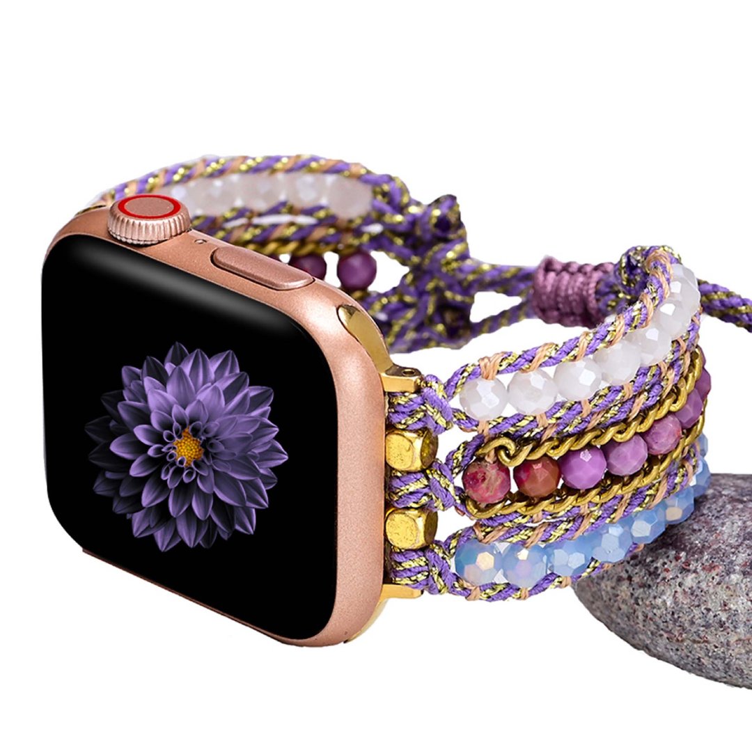 Boho Purple Stone Apple Watch Strap - Apple Watch Straps - Pretland | Spiritual Crystals & Jewelry