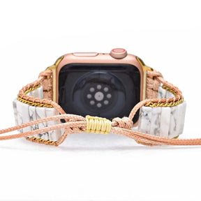 Fashionable White Howlite Apple Watch Strap - Apple Watch Straps - Pretland | Spiritual Crystals & Jewelry