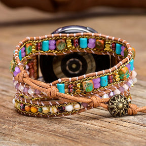 Colorful Natural Stone Samsung Watch Strap - Samsung Watch Straps - Pretland | Spiritual Crystals & Jewelry