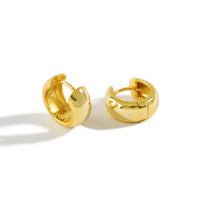 Aurora Minimalist 925 Sterling Silver Hoop Earrings - Gold - Hoop Earrings - Pretland | Spiritual Crystals & Jewelry