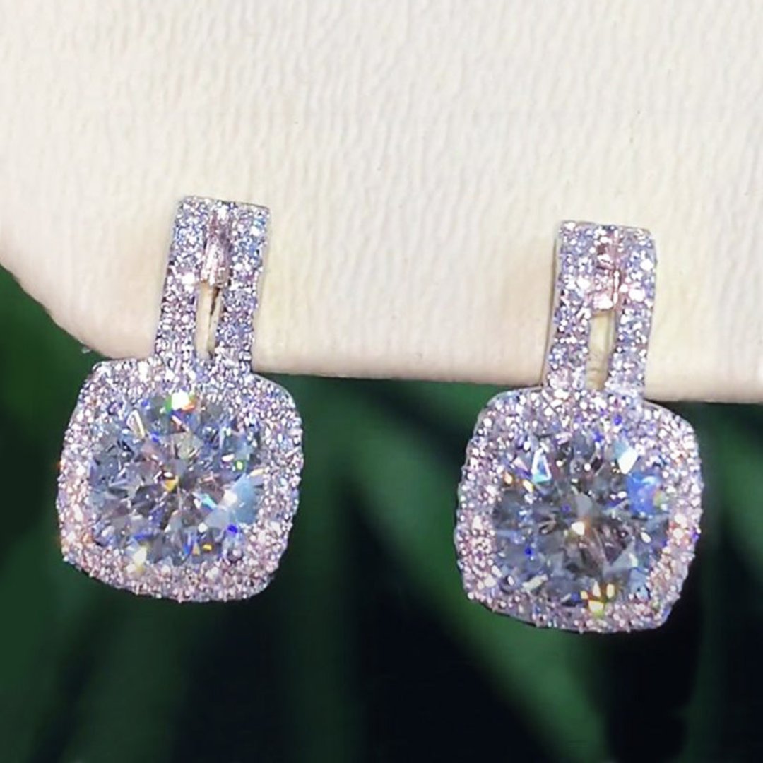 Shining Cubic Zirconia Stud Earrings - Earrings - Pretland | Spiritual Crystals & Jewelry