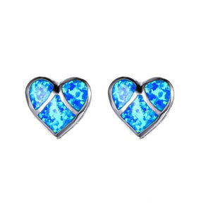 Spiritual Heart Shaped Fire Opal Earrings - Earrings - Pretland | Spiritual Crystals & Jewelry