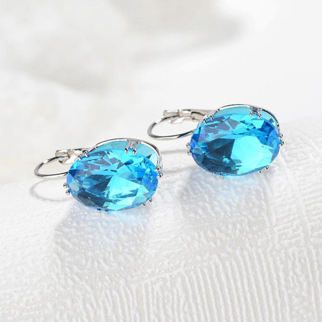 Elegant Zirconia Water Drop Stud Earrings - Turquoise - Earrings - Pretland | Spiritual Crystals & Jewelry