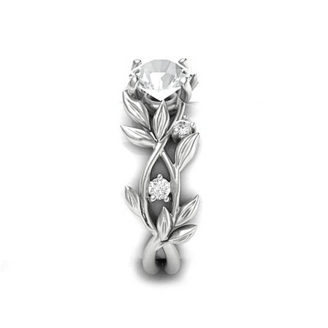 Enchanting White Flowers Rhinestone Ring - Rings - Pretland | Spiritual Crystals & Jewelry