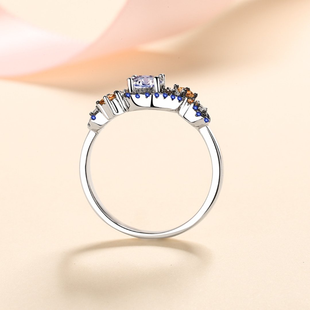 Spirit Starry Night 0.5 Carat Moissanite Ring - Rings - Pretland | Spiritual Crystals & Jewelry