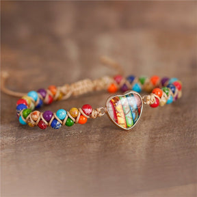 7 Chakra Heart Unisex Natural Stone Braided Bracelet - Bracelets - Pretland | Spiritual Crystals & Jewelry
