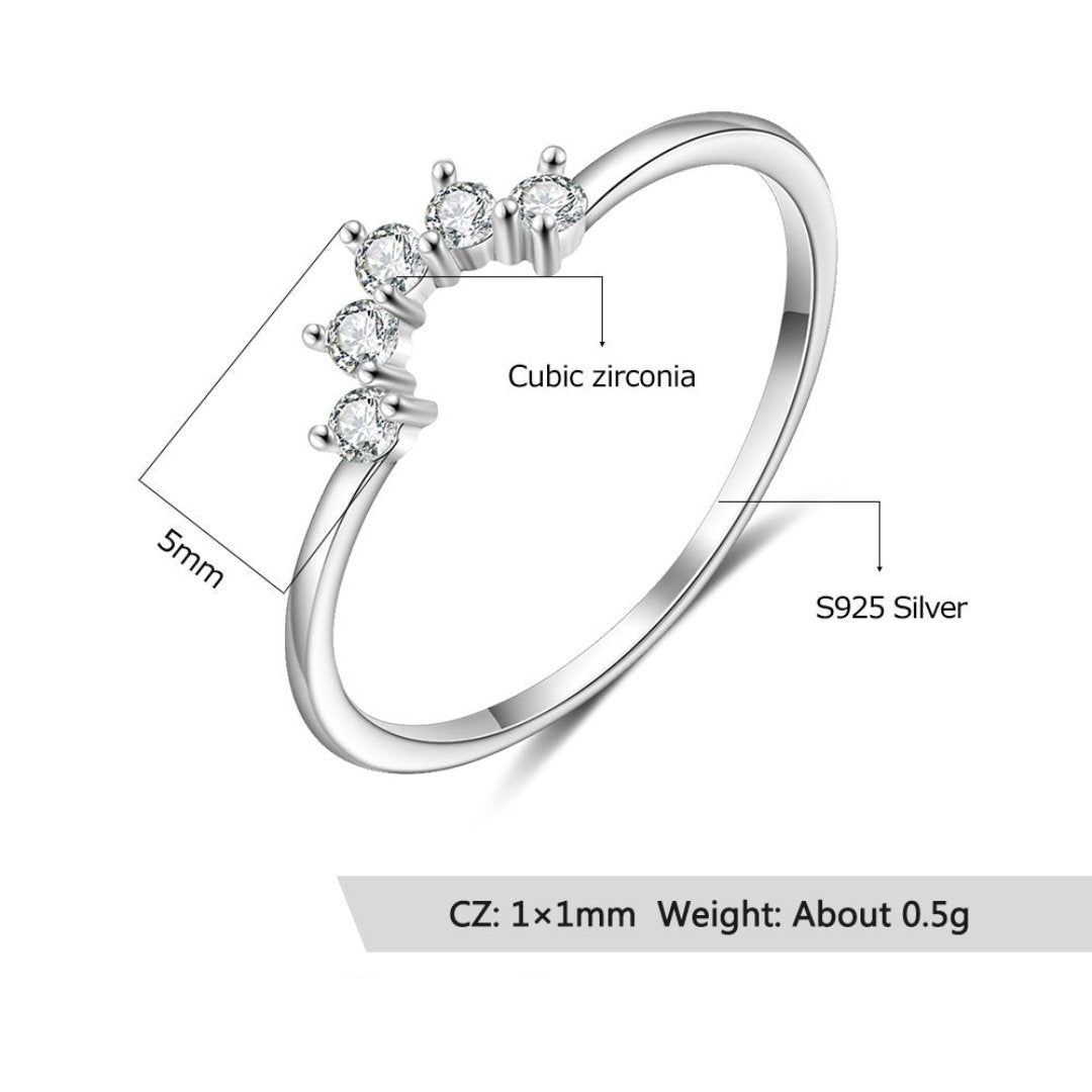 Glowing Minimalist Moonstone Silver Ring Set - Rings - Pretland | Spiritual Crystals & Jewelry