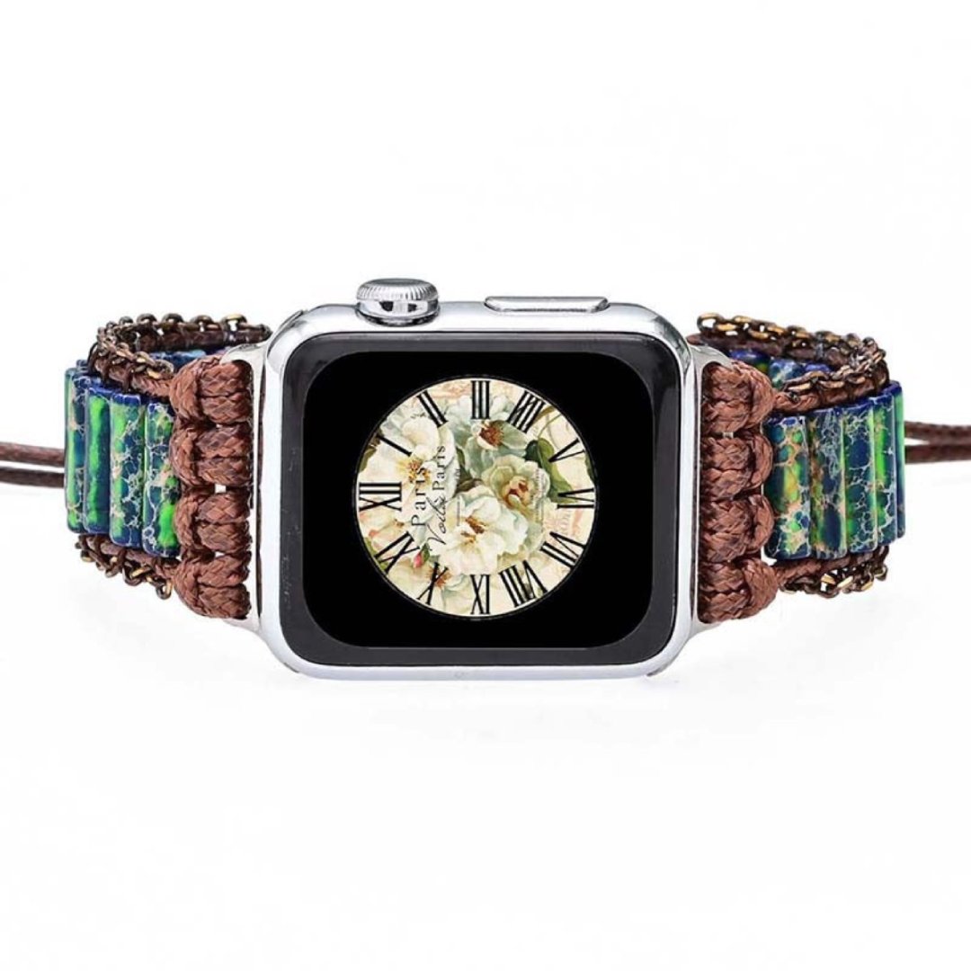 Bohemian Jasper Stones Apple Watch Strap - Apple Watch Straps - Pretland | Spiritual Crystals & Jewelry