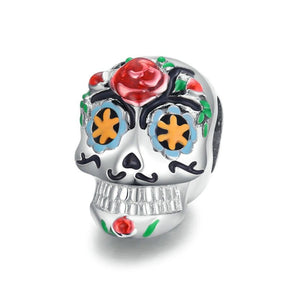 Colorful Skull 925 Sterling Silver Pendant - Pendants - Pretland | Spiritual Crystals & Jewelry
