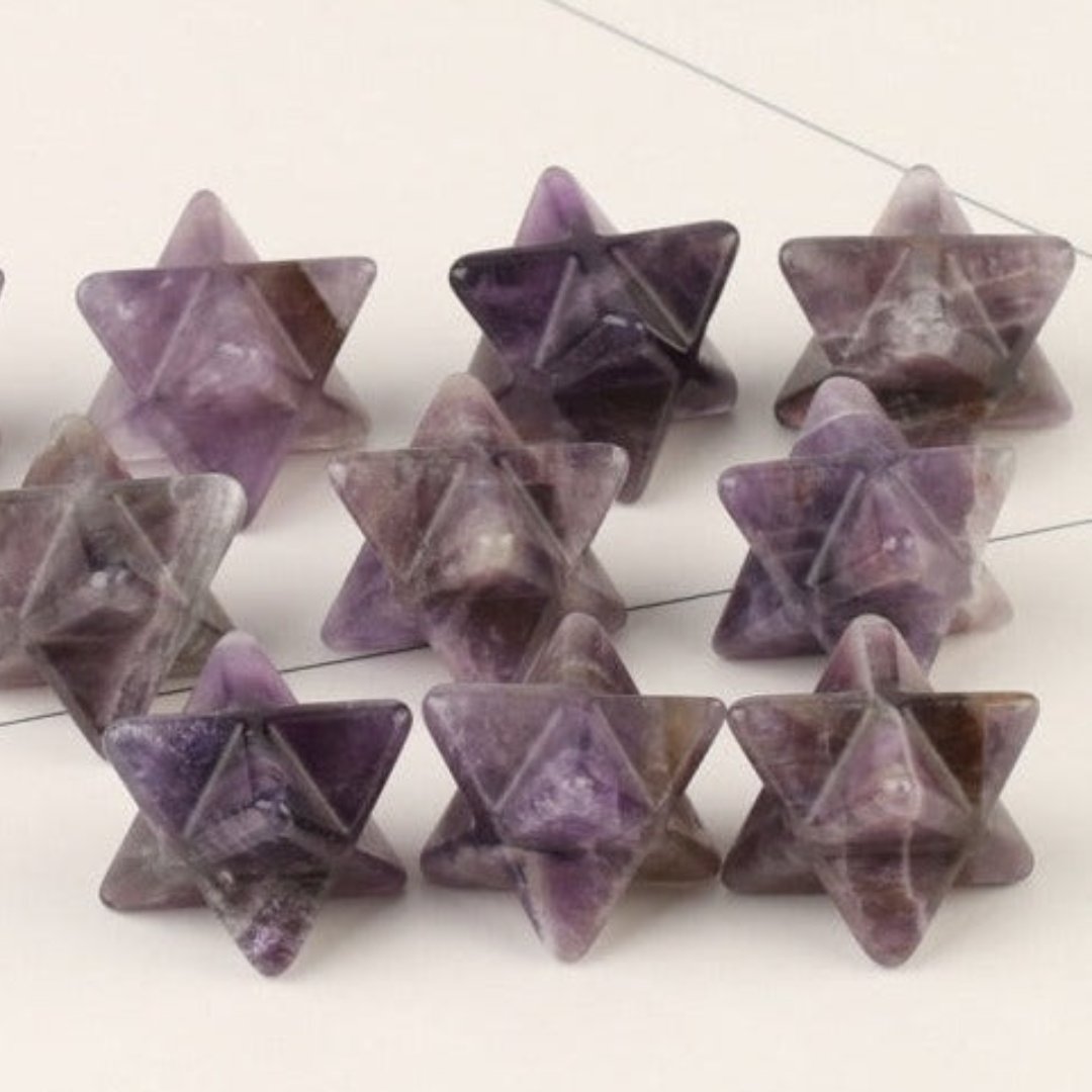Calming Merkaba Crystal Stars - Amethyst - Natural Stones - Pretland | Spiritual Crystals & Jewelry