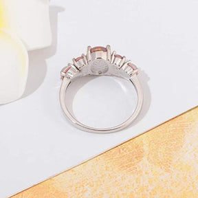 Chic Orange Fire Opal Silver Plated Ring - Rings - Pretland | Spiritual Crystals & Jewelry