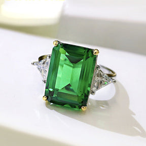 Luxury Emerald Sterling Silver Ring - 5 - Rings - Pretland | Spiritual Crystals & Jewelry