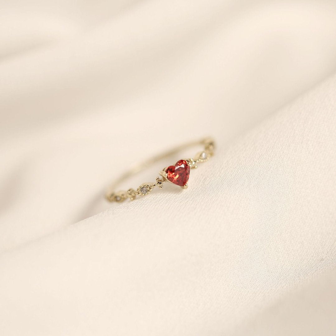Love Ruby 14K Gold Plated Silver Ring - Rings - Pretland | Spiritual Crystals & Jewelry