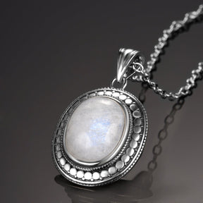 Vintage Natural Stones Silver Necklace - Necklaces - Pretland | Spiritual Crystals & Jewelry