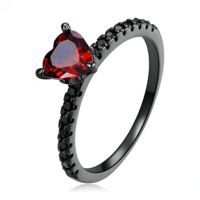 Gotic Red Love 925 Sterling Silver Ring - Rings - Pretland | Spiritual Crystals & Jewelry