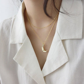 Arabella 925 Sterling Silver Necklace - Gold - Necklaces - Pretland | Spiritual Crystals & Jewelry